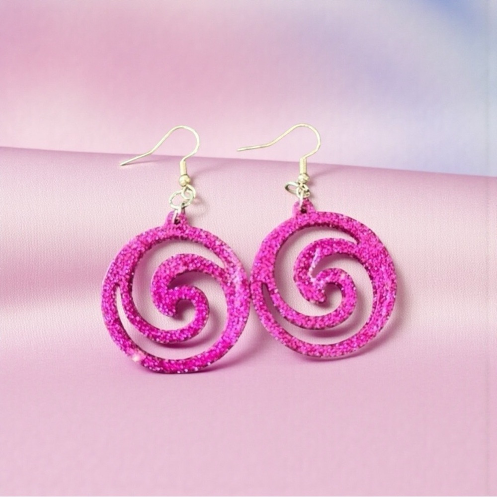 Resin Sparkle Earrings